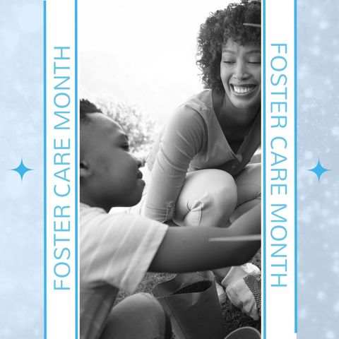 Happy Mother and Son Celebrating Foster Care Month Outdoors