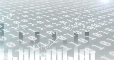 Binary Code Blending With Financial Data Animation - Download Free Stock Images Pikwizard.com