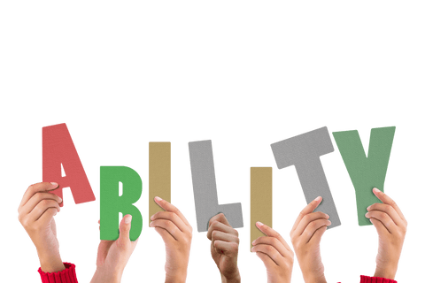 Hands Holding Colorful Ability Letters on Transparent Background - Download Free Stock Videos Pikwizard.com