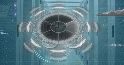 Digital Interface Imagery over Modern Server Room - Download Free Stock Images Pikwizard.com
