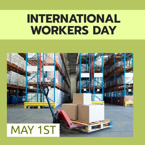 celebrating international workers day with warehouse logistics - Download Free Stock Templates Pikwizard.com