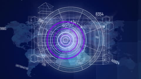 Digital Interface with Data Processing Radar Background