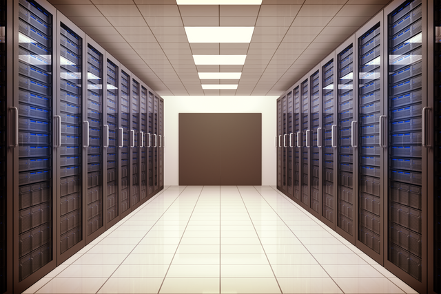 Transparent Digital Illustration of Modern Server Room with Server Cabinets - Download Free Stock Videos Pikwizard.com