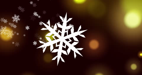 Festive Snowflakes with Glowing Bokeh Lights Background