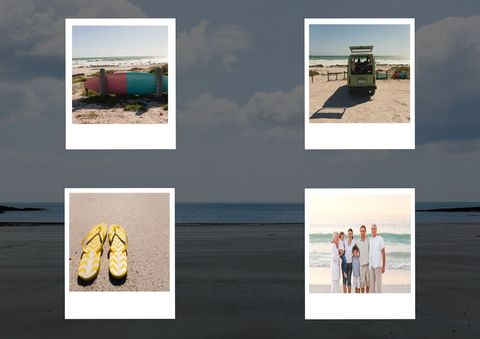 family beach vacation memories collage by serene coastline - Download Free Stock Templates Pikwizard.com