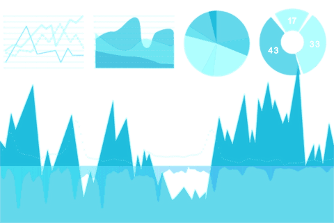 transparent blue elements illustrating business analytics trends - Download Free Stock Videos Pikwizard.com