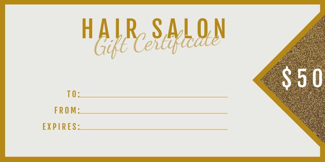 Elegant Hair Salon and Spa Gift Certificate Template Design - Download Free Stock Templates Pikwizard.com