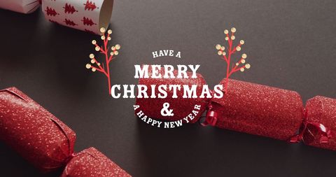 Festive Christmas Crackers with Holiday Greetings