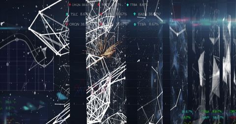 Abstract Network Data System with Digital Interface Elements - Download Free Stock Images Pikwizard.com