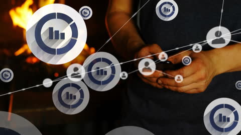 Tech Savvy Individual Using Smartphone, Connected Global Technology