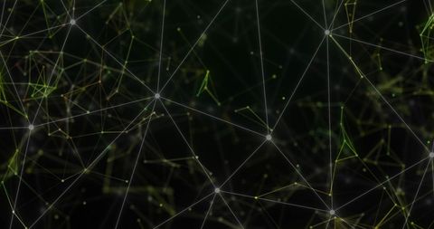 Abstract Geometric Network on Dark Green Background - Download Free Stock Images Pikwizard.com