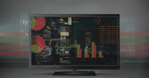 Animated Digital Data Processing on Modern Screen