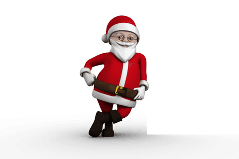 Transparent Cute Cartoon Santa Claus Illustration