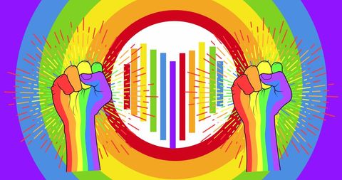Rainbow Fists of Pride and Equality Digital Art
