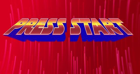 Press Start Text Against Vibrant Light Trails Background - Download Free Stock Images Pikwizard.com