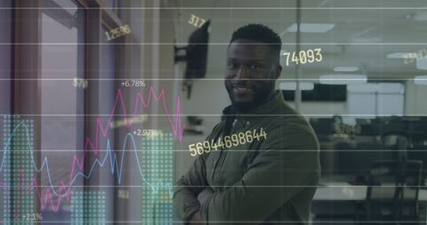 confident businessman analyzing data with advanced technology interface - Download Free Stock Images Pikwizard.com