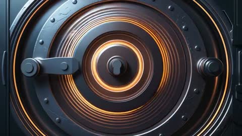 Futuristic Vault Dials with Enhanced Security Technology Concept