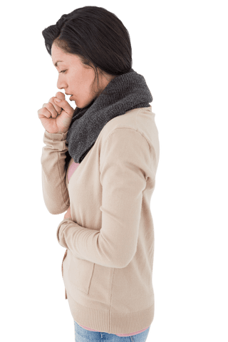 caucasian woman coughing on transparent background for healthcare use - Download Free Stock Videos Pikwizard.com