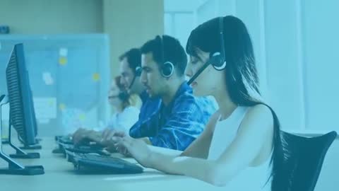 Customer Service Team Collaborating in Modern Office Environment