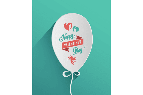 stylish transparent valentine's day balloon greeting card - Download Free Stock Videos Pikwizard.com