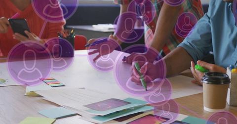 Creative team brainstorming collaboration meeting