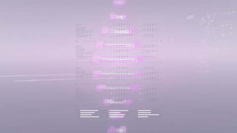 Digital DNA Code Programming on Pink Background