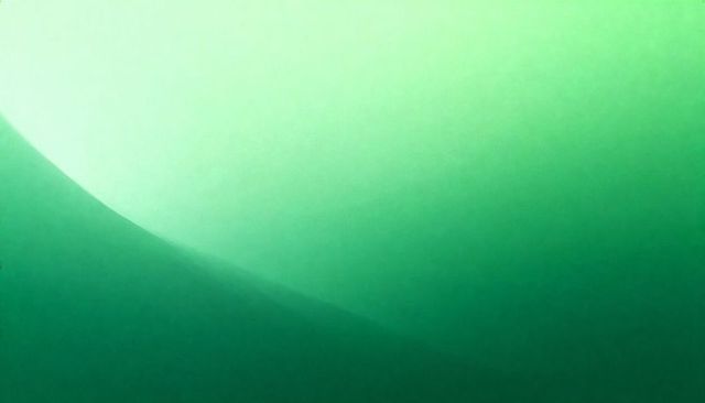 Soft green paper curve creating minimalist diagonal gradient with subtle grain and shadow