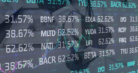 Smartphone Reflective Screen Featuring Stock Market Data - Download Free Stock Images Pikwizard.com