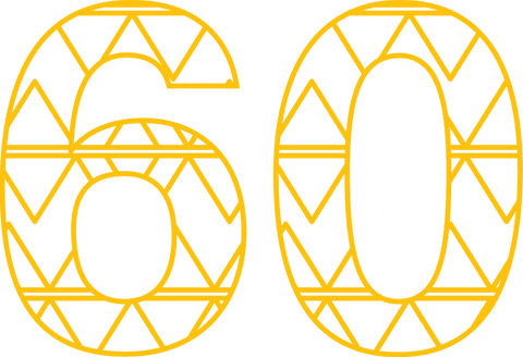 Yellow Patterned Number Sixty on Transparent Background - Download Free Stock Videos Pikwizard.com