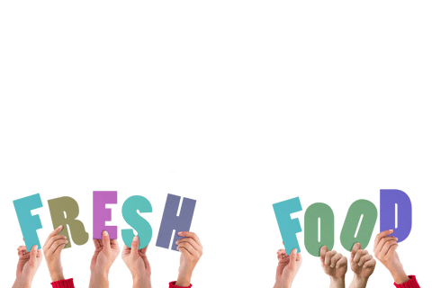 hands holding colorful letters for fresh food sign transparent background - Download Free Stock Videos Pikwizard.com