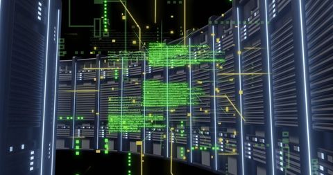 Digital Data Processing over Network Servers - Download Free Stock Images Pikwizard.com