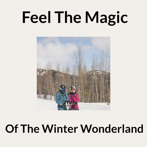 Caucasian Couple Embracing Winter Fun in Snowy Forest - Download Free Stock Templates Pikwizard.com