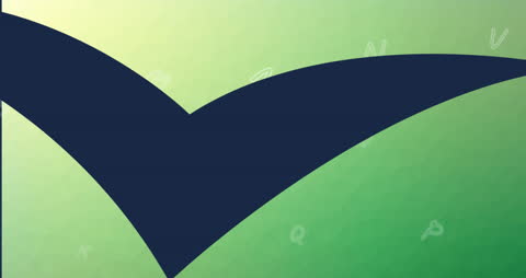 Abstract Animation of Moving Letters and Shapes on Green Background