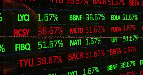Digital Financial Data Display with Stock Market Indicators - Download Free Stock Images Pikwizard.com