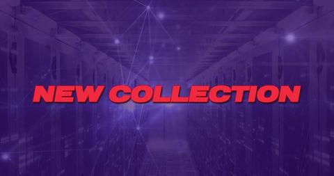 New Collection Digital Design with Glowing Data Network