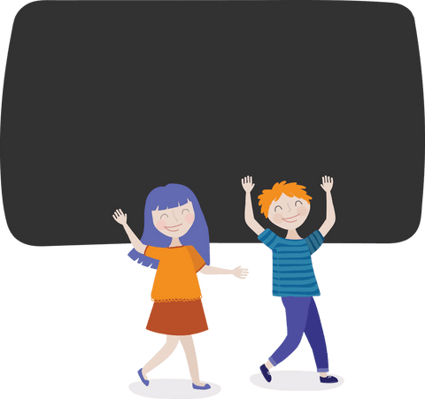 transparent illustration of joyful children dancing together - Download Free Stock Videos Pikwizard.com