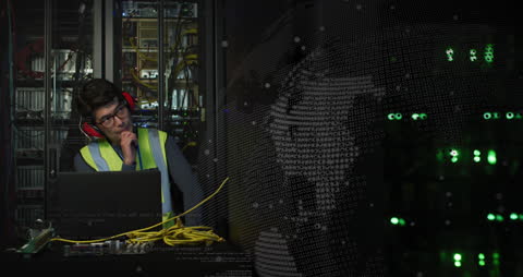 Server Array Maintenance with Digital Graphics Overlay