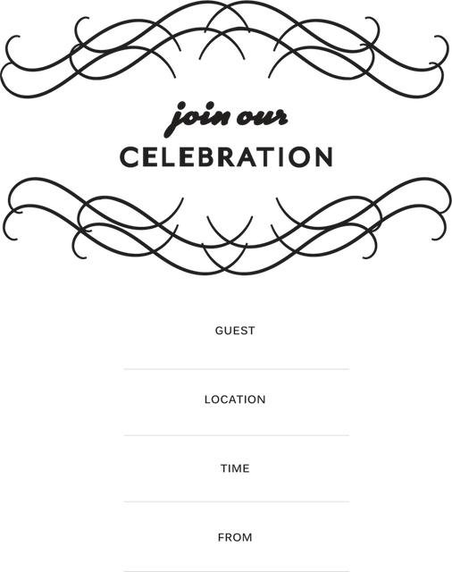 Elegant Join our Celebration Invitation Design Transparent Background - Download Free Stock Videos Pikwizard.com