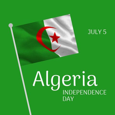 algeria independence day celebratory flag illustration - Download Free Stock Templates Pikwizard.com