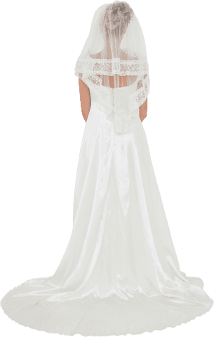 transparent wedding bride in satin dress rear view - Download Free Stock Videos Pikwizard.com
