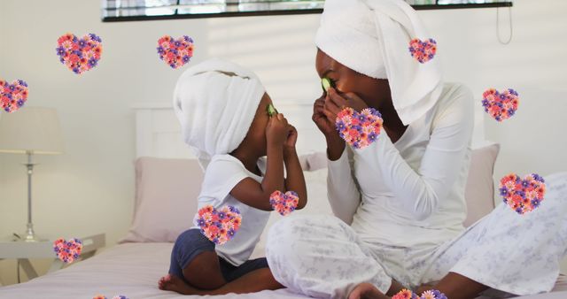 Mother and Daughter Sharing a Pampering Moment at Home - Download Free Stock Images Pikwizard.com