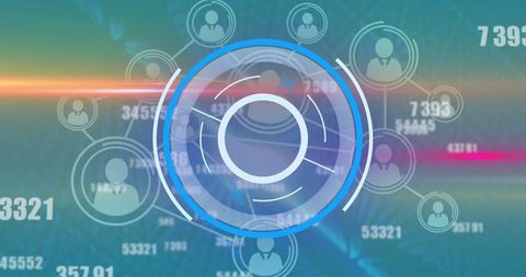 Digital Network Interface with Connected People - Download Free Stock Images Pikwizard.com