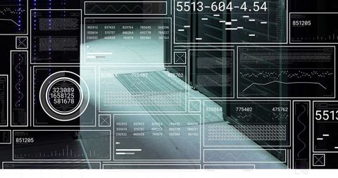 Futuristic Digital Data Processing Over Server Room - Download Free Stock Images Pikwizard.com