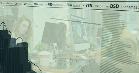 Collaborative team analyzing financial data integration