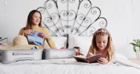 Family Packing for Vacation at Home with Harmony