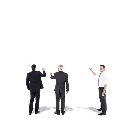 Diverse Business Professionals Pointing on Transparent Background - Download Free Stock Videos Pikwizard.com