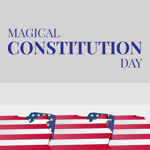 American Patriotic Constitution Day Celebration with Flags - Download Free Stock Templates Pikwizard.com