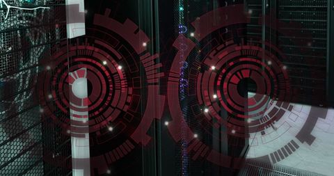 Futuristic Digital Interface in Computer Server Room - Download Free Stock Images Pikwizard.com