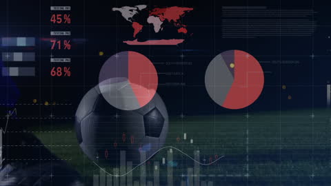 Animated Data Visualizations Overlaying Soccer Player