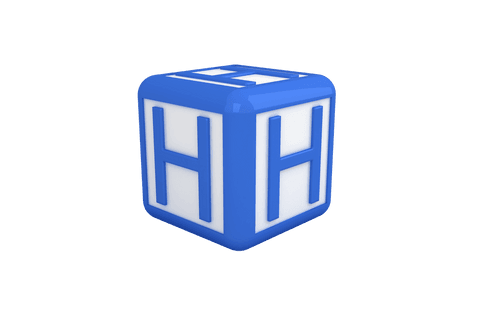 transparent blue cube featuring bold h letter for design - Download Free Stock Videos Pikwizard.com